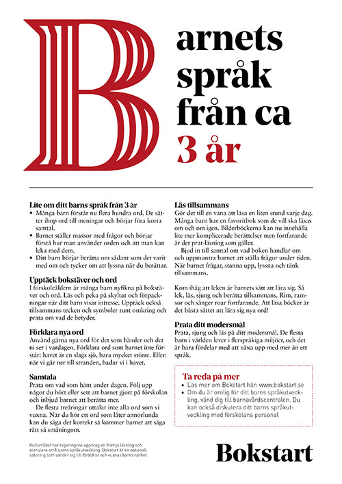 Barnets språk från ca 3 år