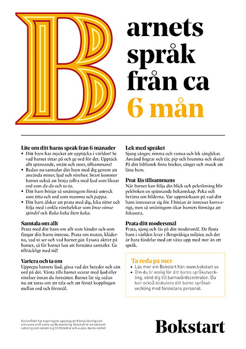 Barnets språk från ca 6 månader